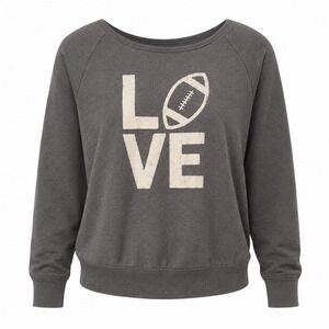 Torrid Sweatshirt Women 3X Gray Football LOVE Pullover‎ Blokecore Jerseycore